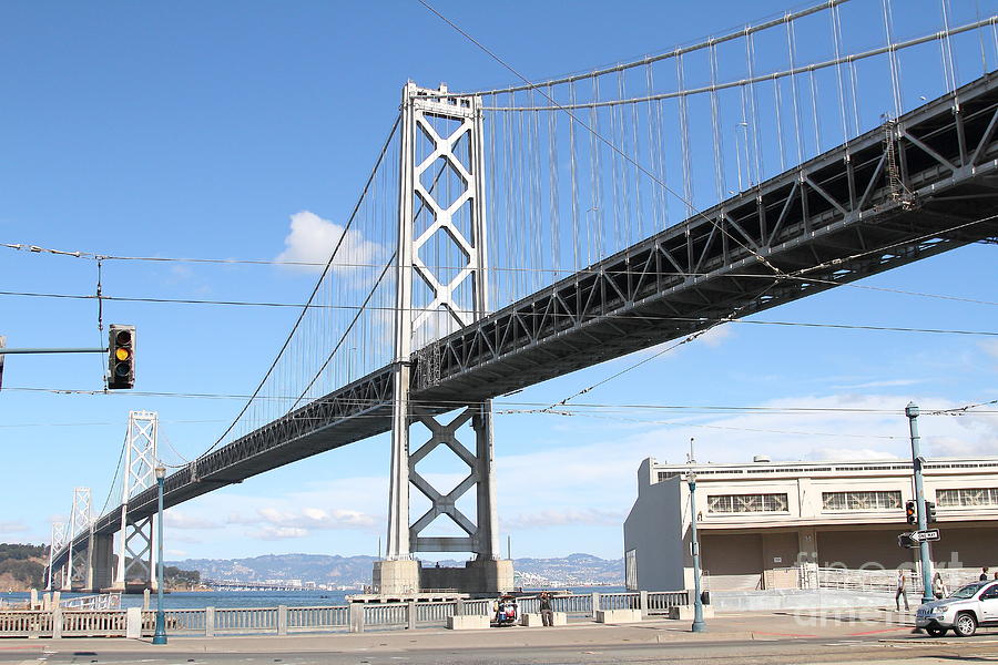 San Francisco Photograph - San Francisco Bay Bridge at The Embarcadero . 7D7755 #1 by Wingsdomain Art and Photography