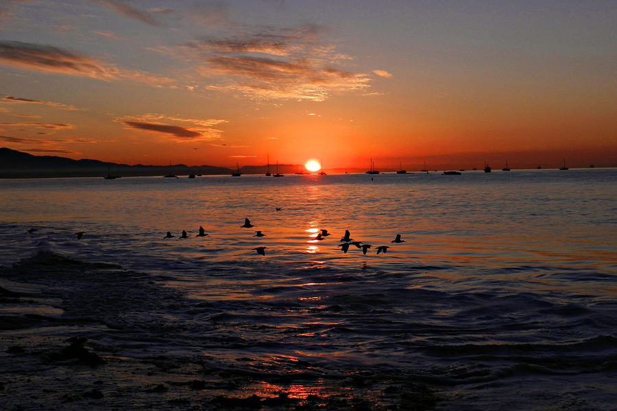 Santa Barbara East Beach Sunrise 3 #1 Photograph by Sheila Kay McIntyre