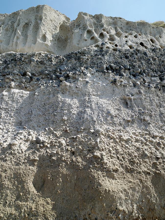 Santorini Volcanic Rock Strata, Greece Photograph by Detlev Van ...