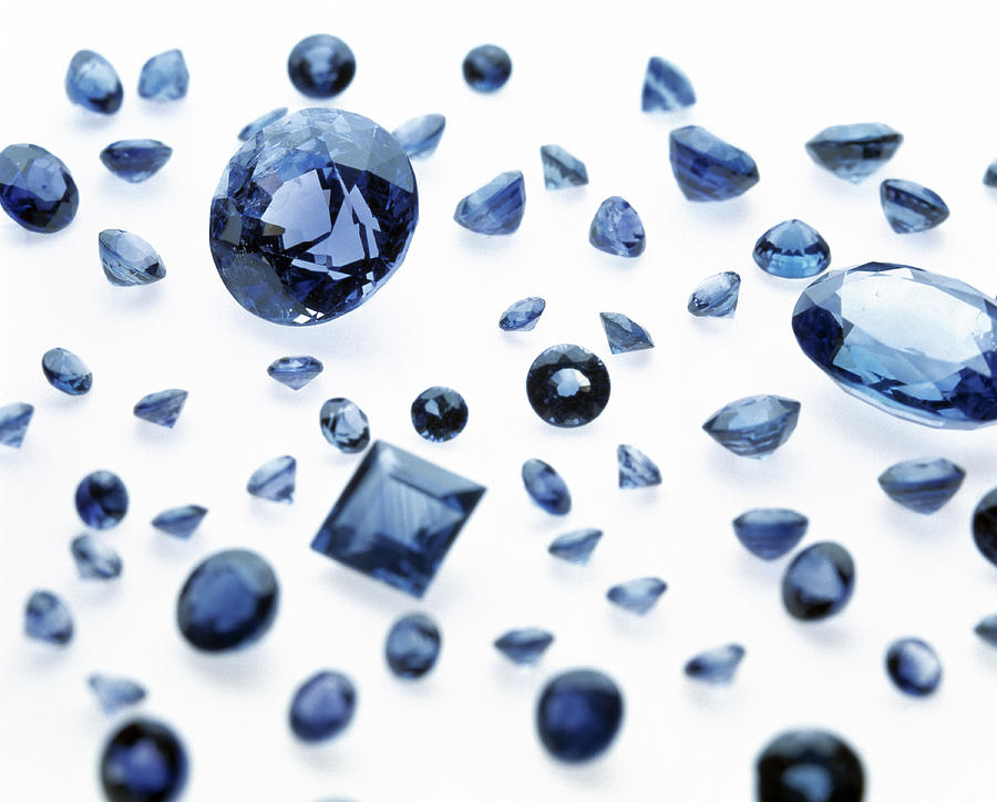 Sapphire Gemstones #1 Photograph by Lawrence Lawry
