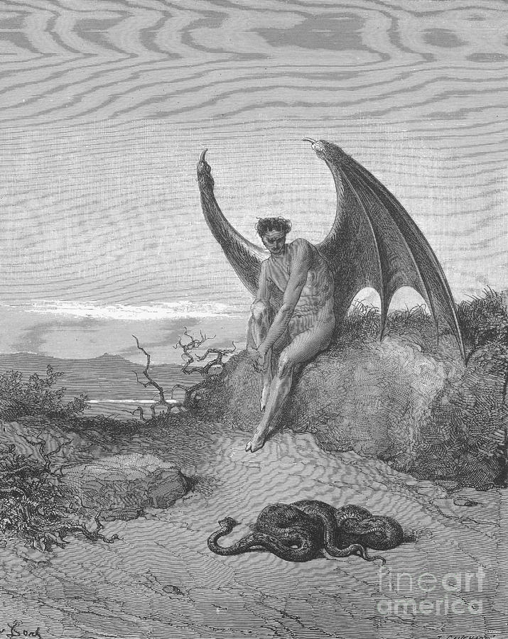 Satan Finding Serpent, By Dore #1 Photograph by Photo Researchers