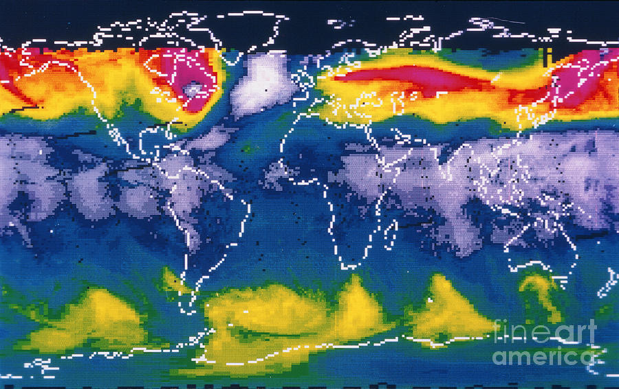 Satellite Map Of Global Ozone #1 Photograph by NASA / Goddard Laboratory for Atmospheres