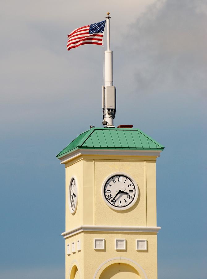Flag Photograph - Save The Clock Tower #1 by Rob Hans