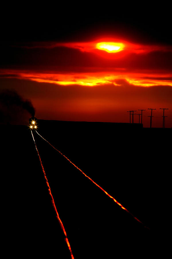 Sunset Photograph - Scenic view of an approaching trrain near sunset #1 by Mark Duffy