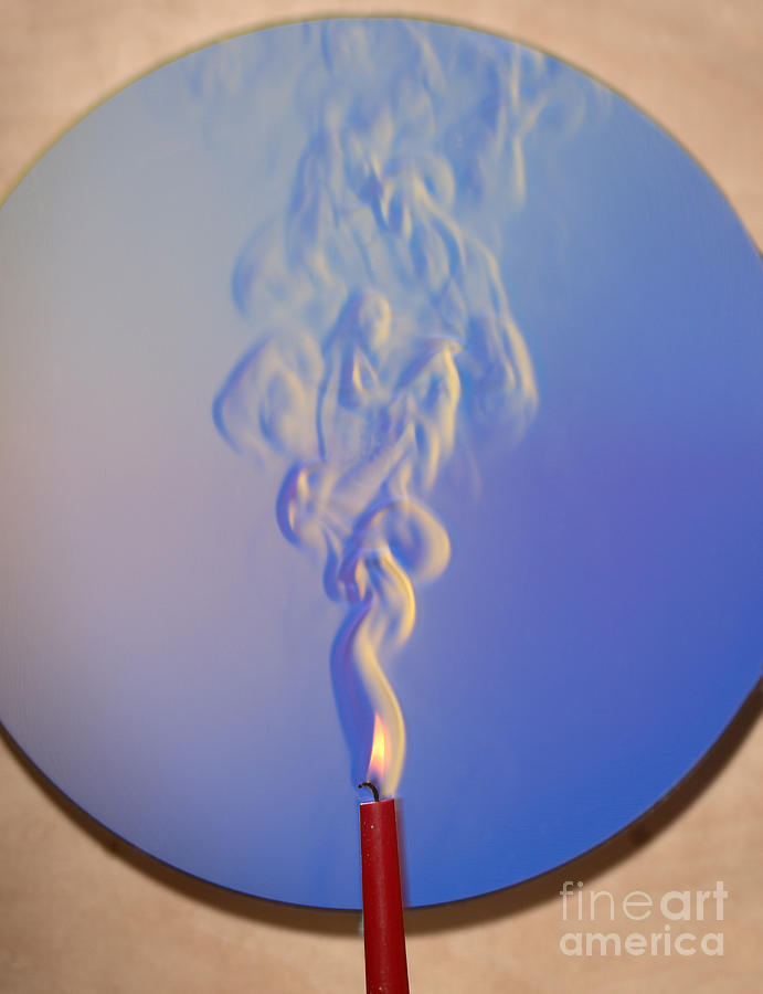 Schlieren Image Of A Candle #1 Photograph by Ted Kinsman
