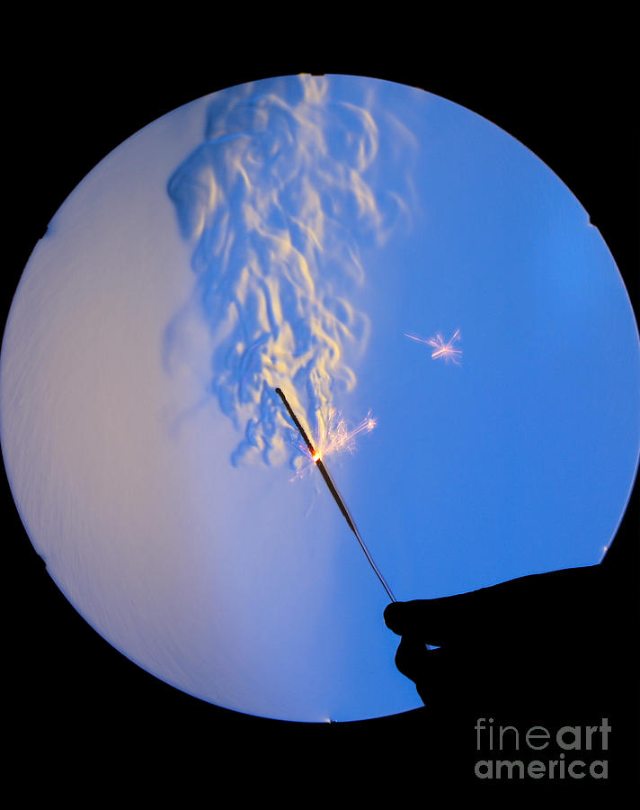 Schlieren Image Of A Sparkler #1  by Ted Kinsman