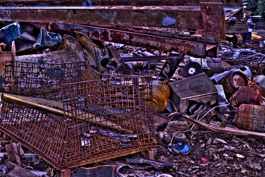 Junk Photograph - Scrap Metal HDR #1 by Jason Blalock