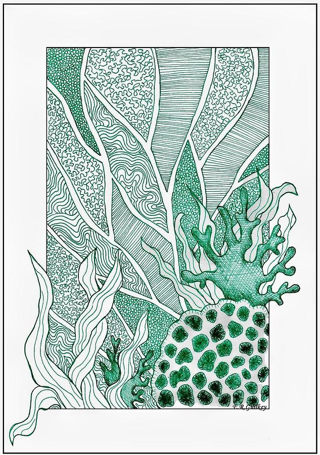 Sea Plants Drawing by Elizabeth Guilkey