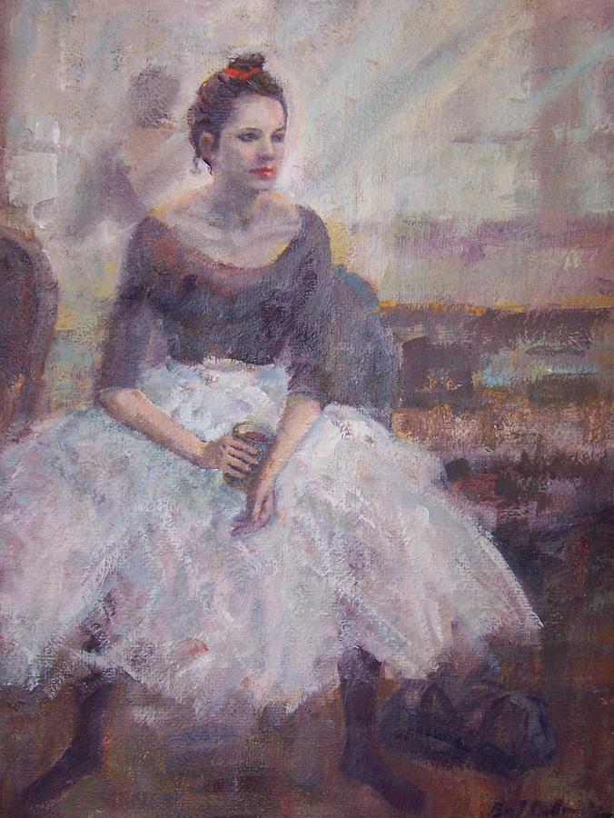 Seated ballerina #1 Painting by Bart DeCeglie