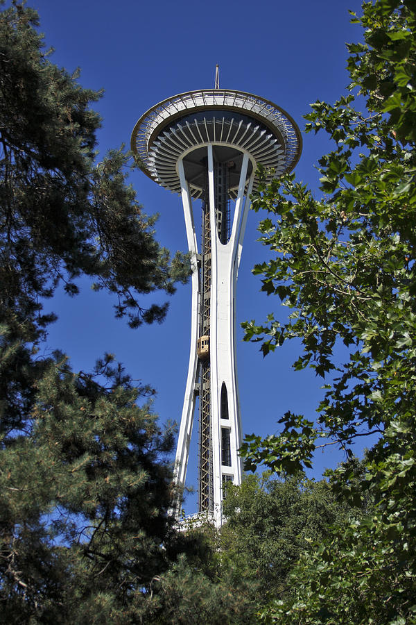Architecture Photograph - Seattle Space Needle #2 by Adam Romanowicz