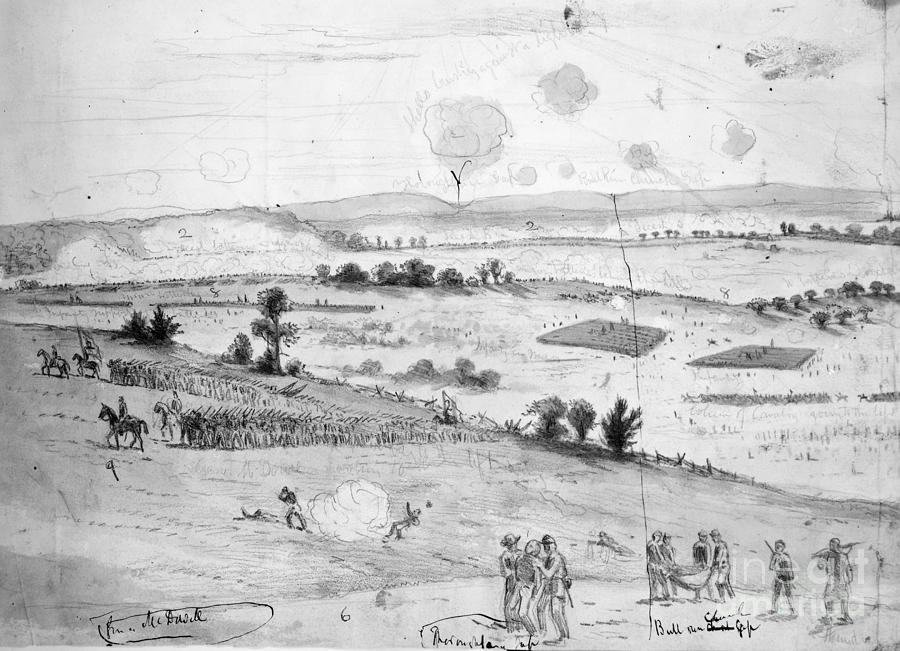 1862 Photograph - Second Bull Run, 1862 #1 by Granger