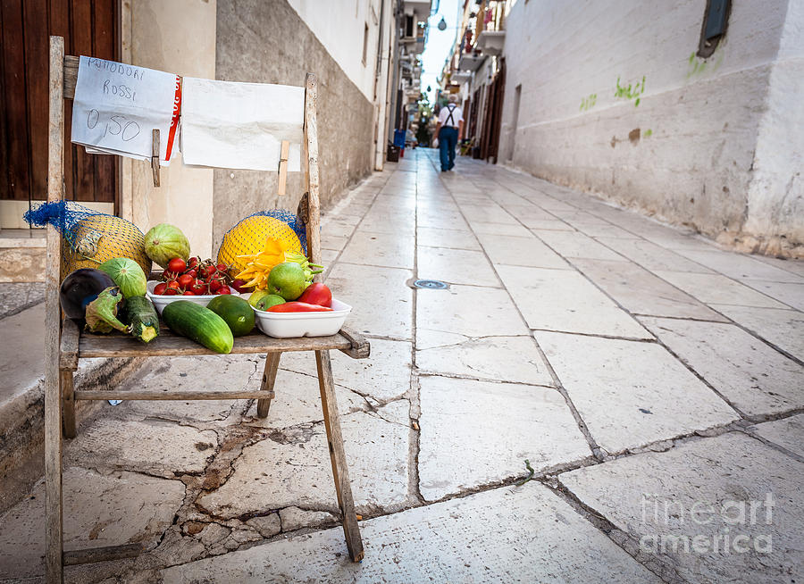 Vegetable Photograph - Selling raw fruits and vegetables #1 by Sabino Parente