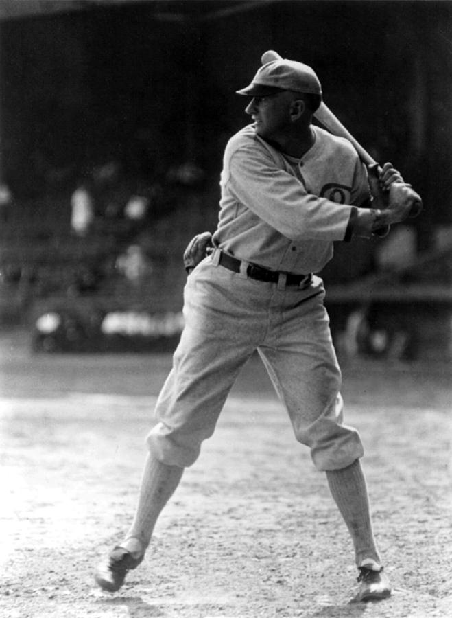 Baseball Bat Photograph - Shoeless Joe Jackson, Batting Practice #1 by Everett