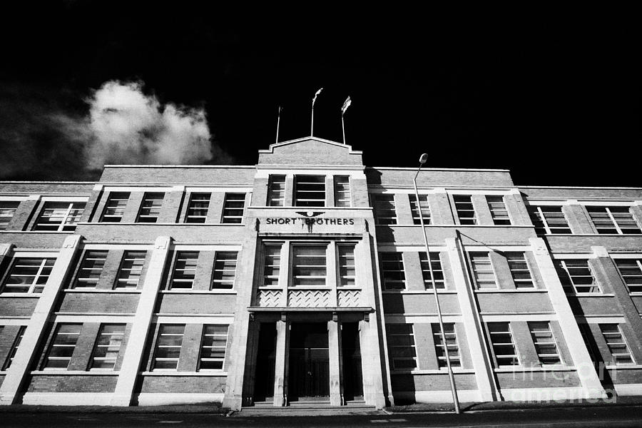 Landmark Photograph - Short Brothers Aircraft Factory Historic Headquarters Building Titanic Quarter Belfast #1 by Joe Fox