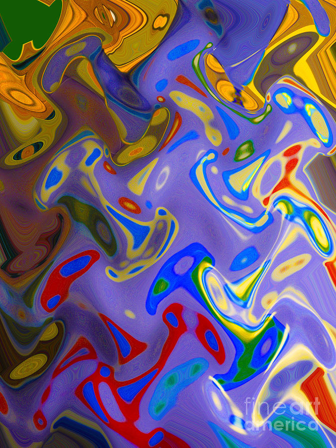 Abstract Digital Art - Sideways #1 by Michelle Hershiser