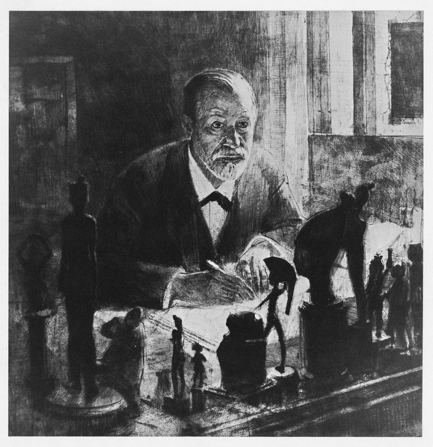 Portrait Photograph - Sigmund Freud, Austrian Psychologist #1 by Humanities & Social Sciences Librarynew York Public Library