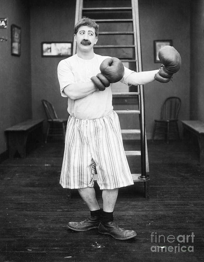 Actor Photograph - Silent Film Still: Boxing #1 by Granger