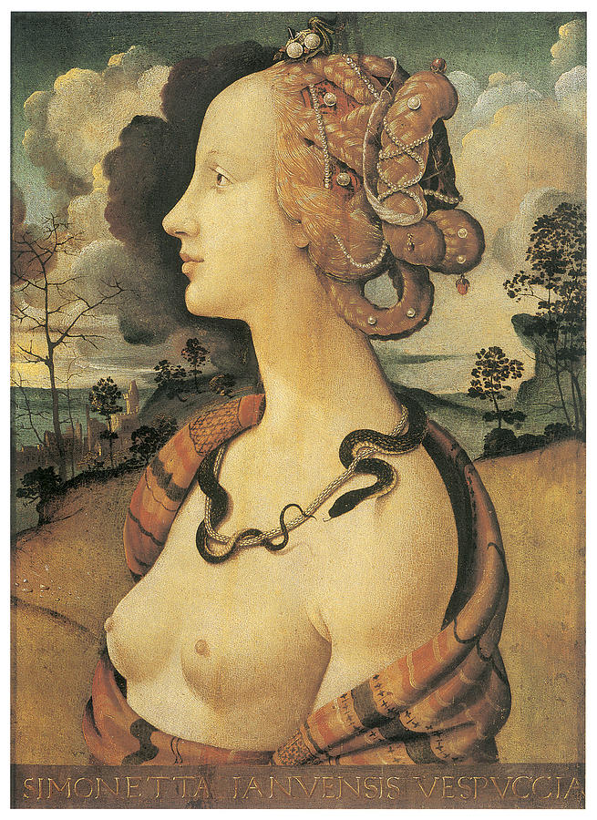 Kunstdruck Peinture Piero di Cosimo Simonetta Vespucci Kleopatra 36 Encadré