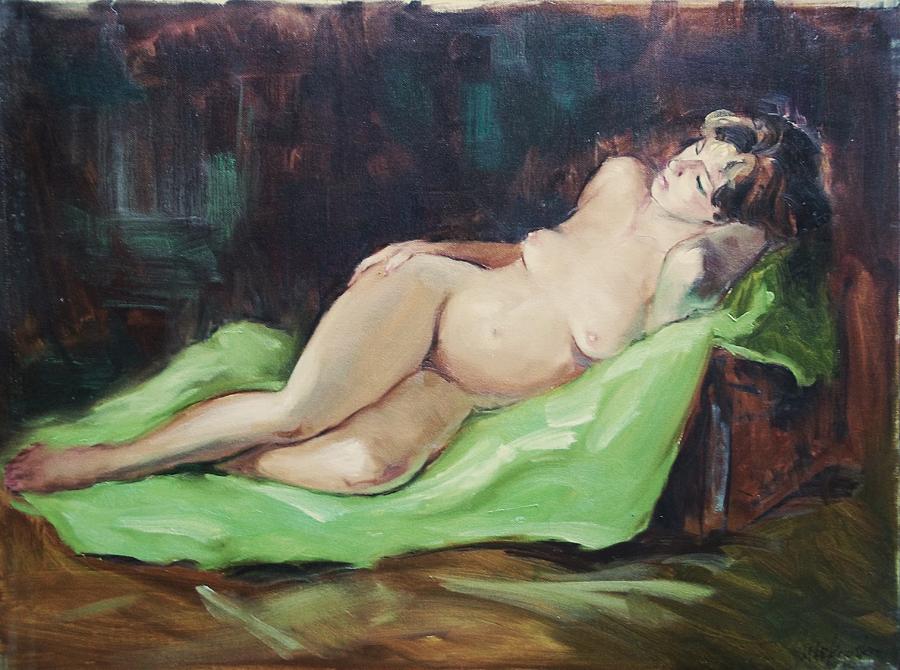 Nude Painting - Simply Nude #1 by Aileen Markowski