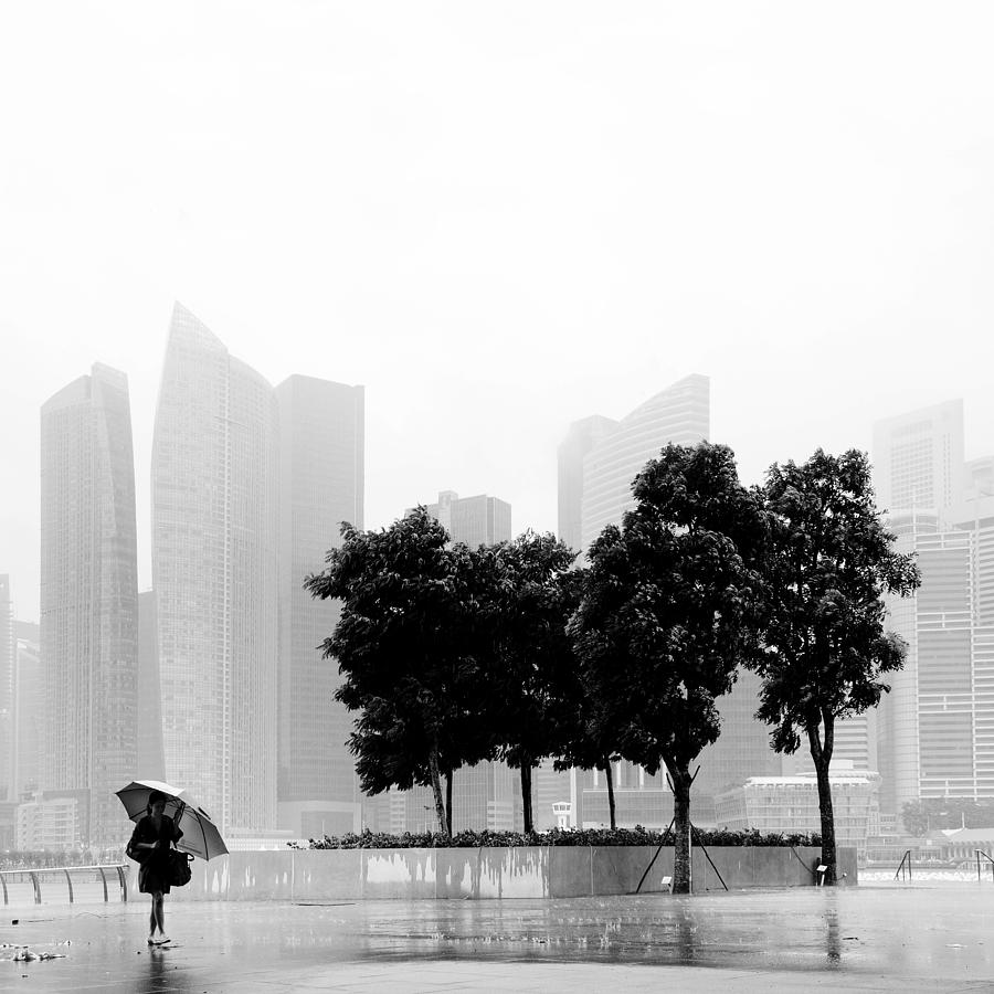 Architecture Photograph - Singapore Umbrella #1 by Nina Papiorek
