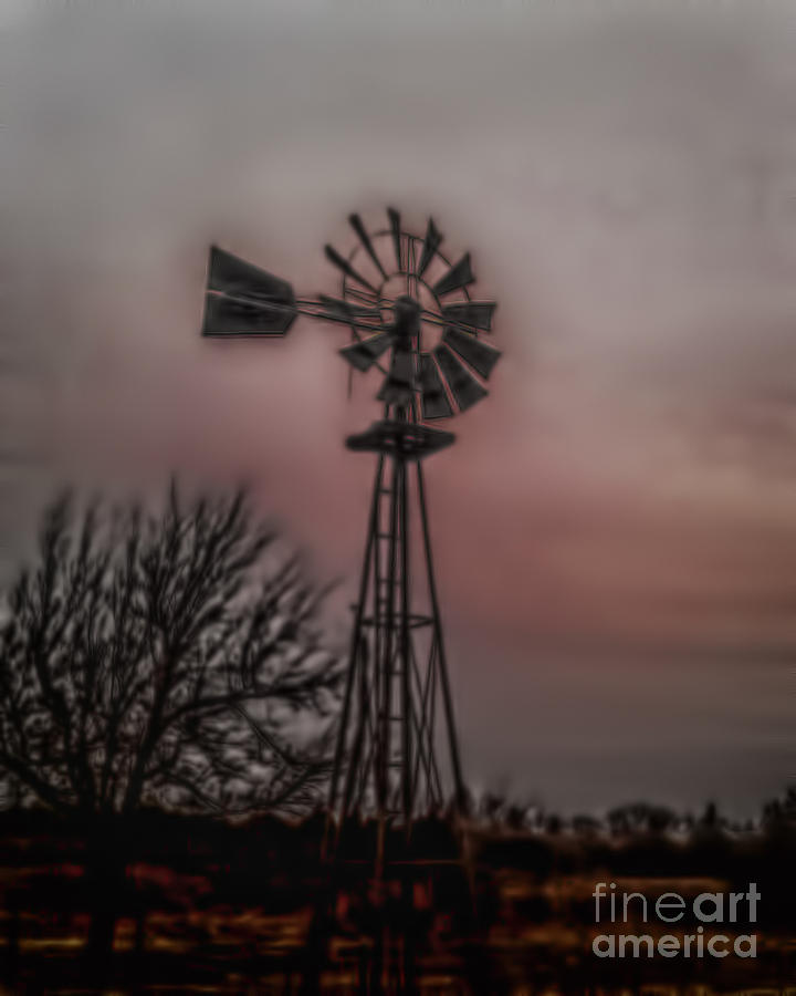 Sunset Photograph - Sinister Windmill #1 by Jeremy Linot
