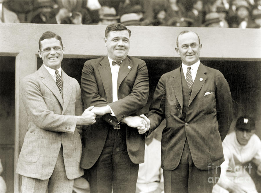 Sisler, Ruth, And Cobb, 1924 #1 Photograph by Granger