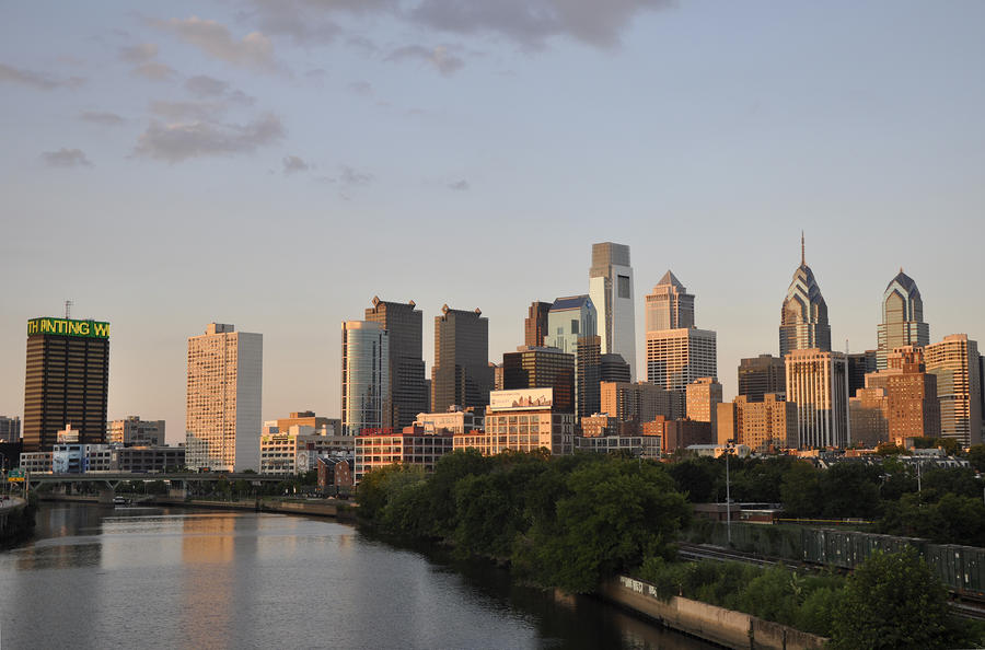 Skyline of Philadelphia #1 Photograph by Andrew Dinh