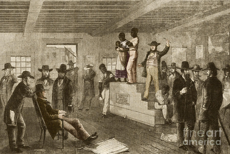 Slave Auction, 1861 #1 Photograph by Photo Researchers