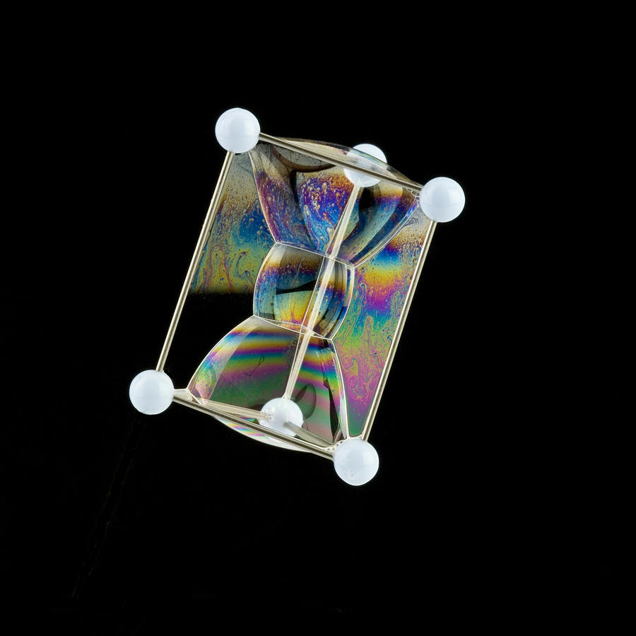 Film Photograph - Soap Bubbles On A Triangular Prism Frame #1 by Paul Rapson