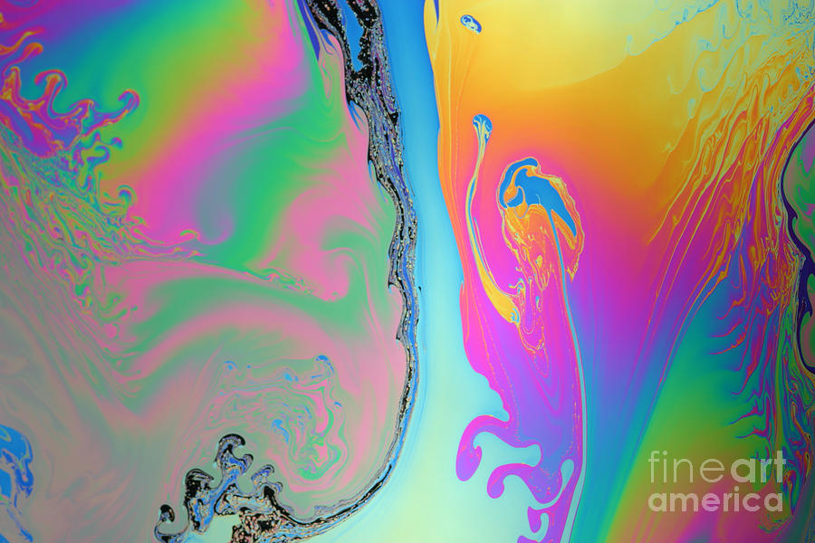 White Light Photograph - Soap Film #1 by Ted Kinsman