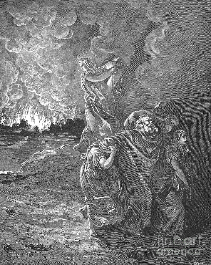 Sodom And Gomorrah #1 Drawing by Gustave Dore