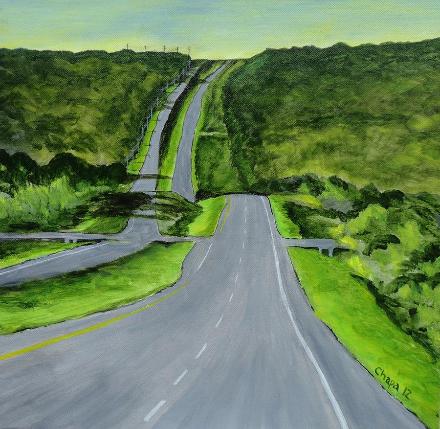 South bound Ronald Reagan Blvd #1 Painting by Manny Chapa