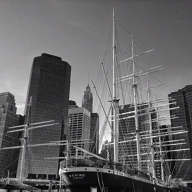 Architecture Photograph - South Street Seaport - New York #1 by Joel Lopez