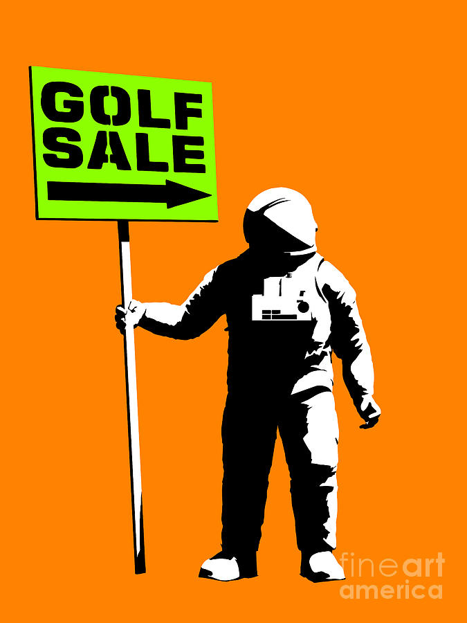 Space Painting - Space golf sale #1 by Pixel Chimp