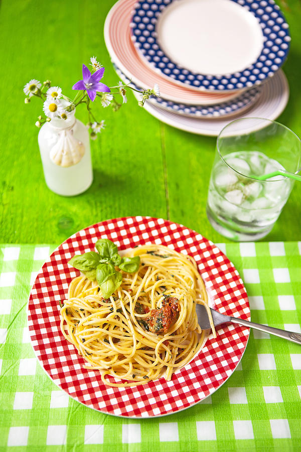 Cheese Photograph - Spaghetti al pesto #1 by Joana Kruse