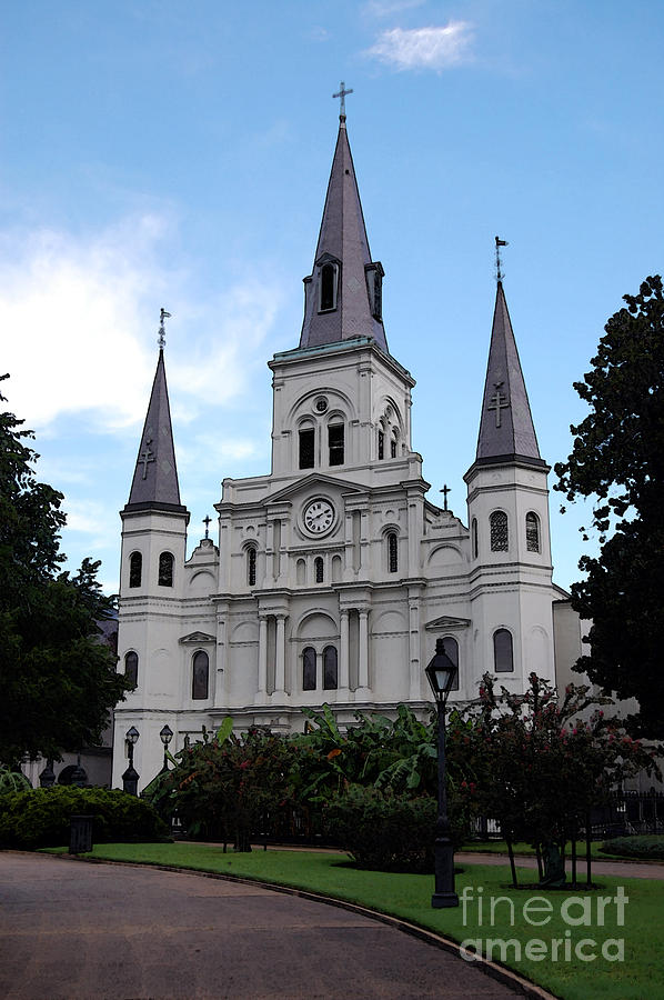 St Louis Cathedral Jackson Square French Quarter New Orleans Accented Edges Digital Art  #2 Digital Art by Shawn OBrien
