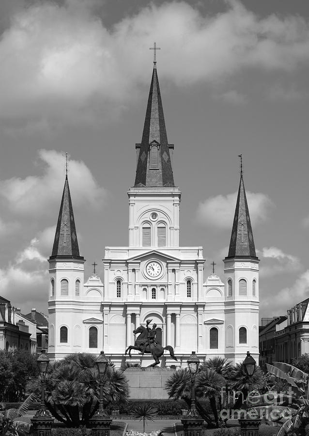 St Louis Cathedral on Jackson Square in the French Quarter New Orleans Black and White #1 Photograph by Shawn OBrien St Louis Cathedral on Jackson Square in the French Quarter New Orleans Black and White #1 Photograph by Shawn OBrien