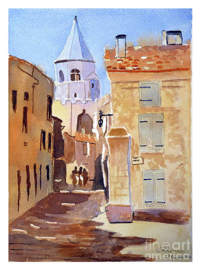 St Martins Tower France Painting by Godwin Cassar
