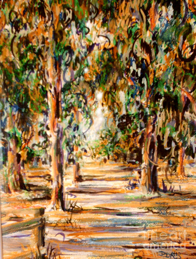 Landscape Painting - Stanford Eucalyptus Grove #1 by Dee Davis