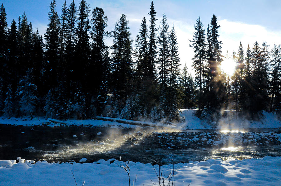 Nature Photograph - Steaming river in winter #1 by U Schade