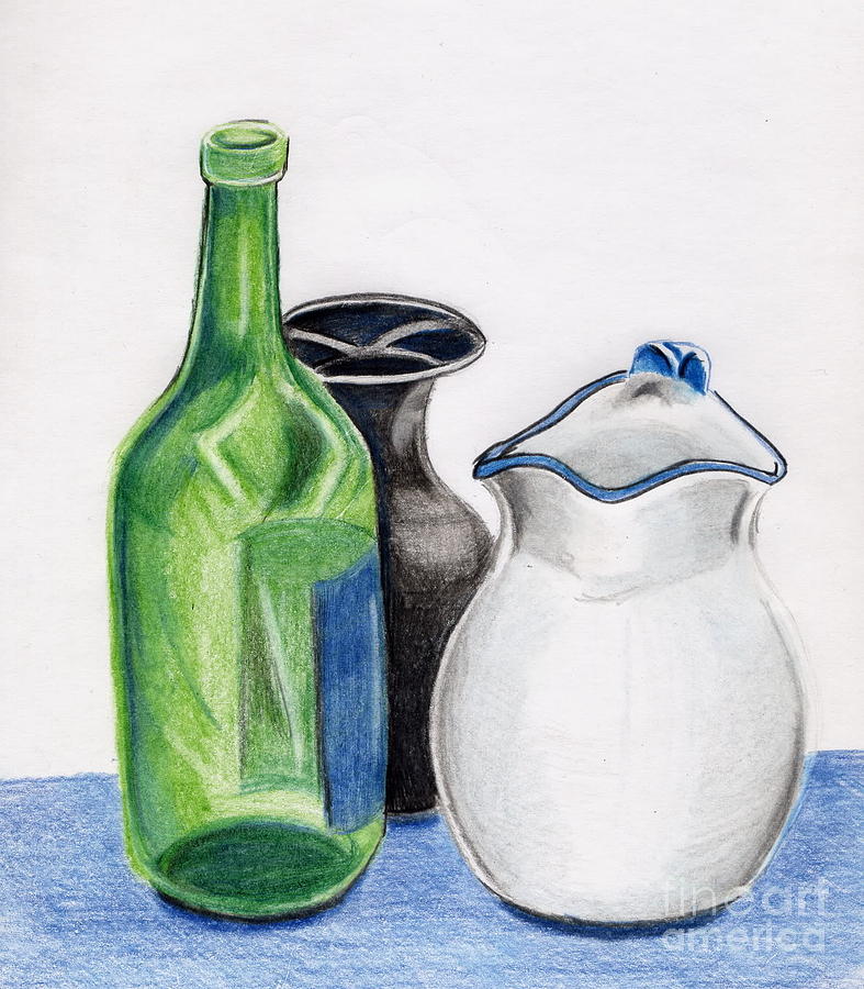 still life drawings for beginners in colour