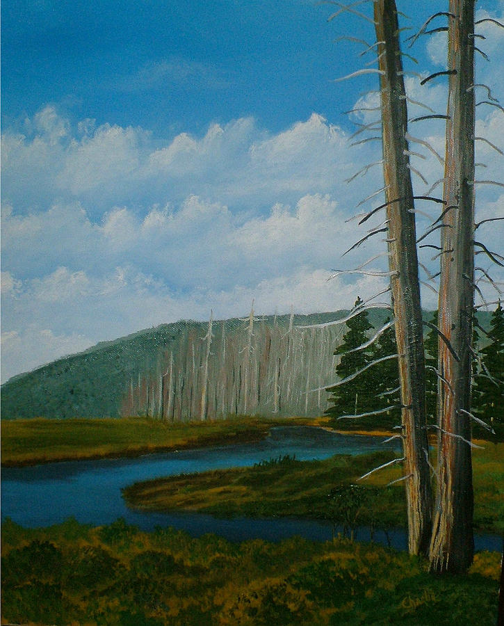 Streams Painting - Still Standing #1 by Charlie Brown