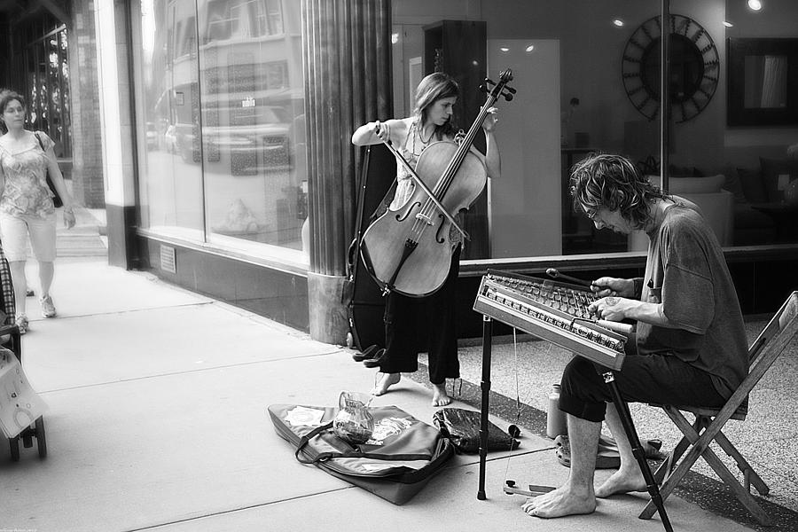 Street Musicians  #1 Photograph by Gray  Artus