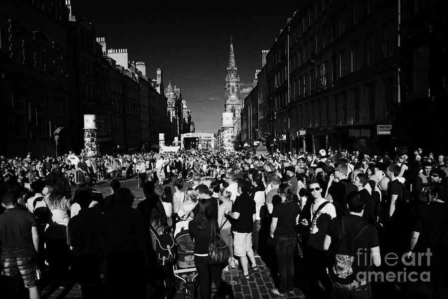 Summer Photograph - Street Performer In The Centre Of Edinburgh Scotland Uk United Kingdom #1 by Joe Fox