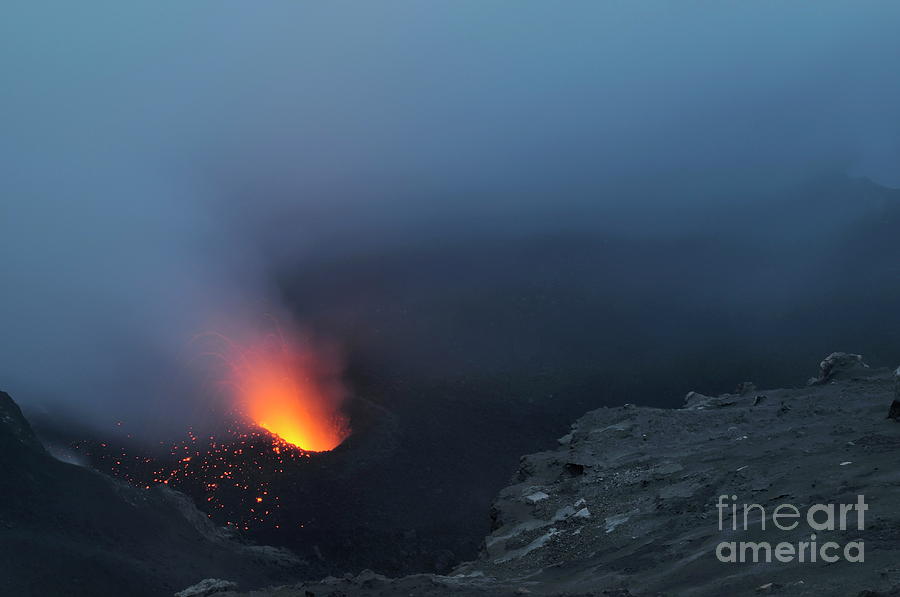 Nature Photograph - Stromboli Volcano erupting #1 by Sami Sarkis