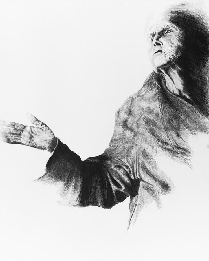 Pencil Drawing - Subway Prophet by Andrea Ford Pencil Drawing - Subway Prophet by Andrea Ford