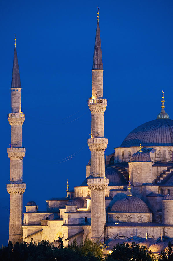 Sultanahmet Or Blue Mosque At Dusk #1 Photograph by Axiom Photographic
