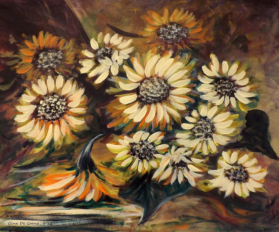 Sunflowers 12 Painting by Gina De Gorna