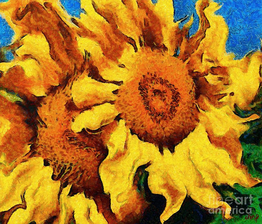 Sunflowers #2 Painting by Dragica  Micki Fortuna