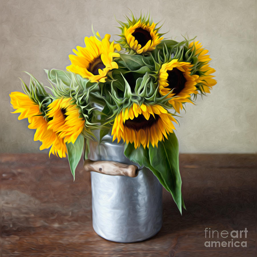 Sunflower Photograph - Sunflowers #1 by Nailia Schwarz
